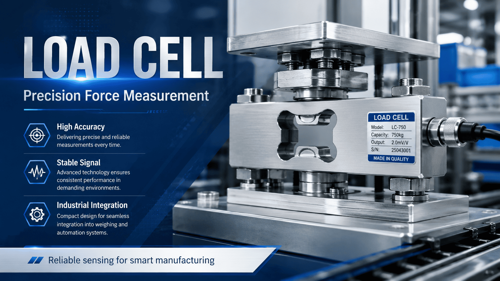 Load Cell 是重量量測系統中的核心元件